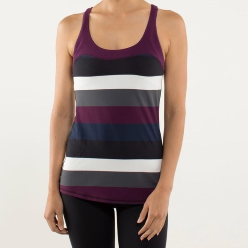 Lululelemon Racerback Hyper Stripe Tank Top - Size Small
